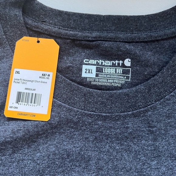 NWT Carhartt Men's 2XL Heavyweight Short Sleeve Pocket Tee‎ (B4)🔥🔥 - Picture 3 of 4